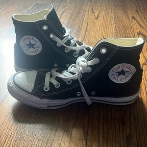 Black converse high tops size 7